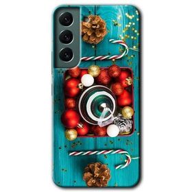 Samsung Galaxy S22 Plus Christmas Baskılı Uyumlu Silikon Kılıf