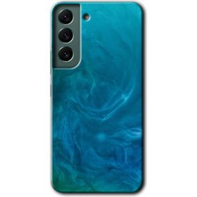 Samsung Galaxy S22 Plus Mavi Aura Baskılı Uyumlu Silikon Kılıf