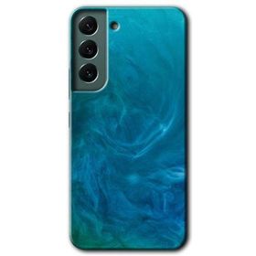 Samsung Galaxy S22 Plus Mavi Aura Baskılı Uyumlu Silikon Kılıf