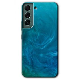 Samsung Galaxy S22 Plus Mavi Aura Baskılı Uyumlu Silikon Kılıf
