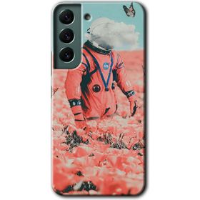 Samsung Galaxy S22 Plus Uzay Bahçesi Baskılı Uyumlu Silikon Kılıf