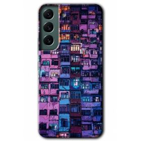 Samsung Galaxy S22- Şehir Görünümü Kılıf HD Desen Baskılı Arka Kapak