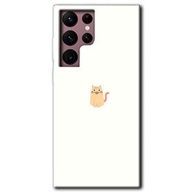 Samsung Galaxy S22 Ultra Cat Minimalism Baskılı Uyumlu Silikon Kılıf