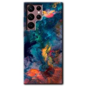 Samsung Galaxy S22 Ultra Color Storm Baskılı Uyumlu Silikon Kılıf