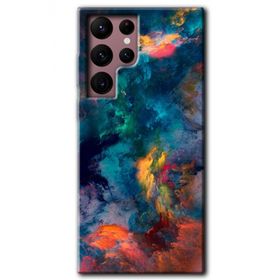Samsung Galaxy S22 Ultra Color Storm Baskılı Uyumlu Silikon Kılıf