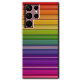 Samsung Galaxy S22 Ultra Colorful Lines Baskılı Uyumlu Silikon Kılıf