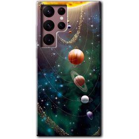 Samsung Galaxy S22 Ultra Cosmos Baskılı Uyumlu Silikon Kılıf
