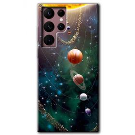 Samsung Galaxy S22 Ultra Cosmos Baskılı Uyumlu Silikon Kılıf