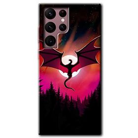 Samsung Galaxy S22 Ultra Dragon Night Baskılı Uyumlu Silikon Kılıf
