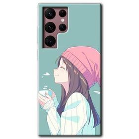 Samsung Galaxy S22 Ultra Happy Girl Baskılı Uyumlu Silikon Kılıf