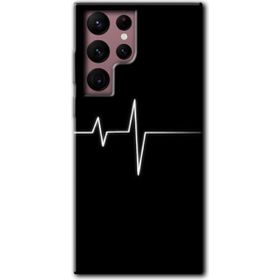 Samsung Galaxy S22 Ultra Heart Rytm Baskılı Uyumlu Silikon Kılıf