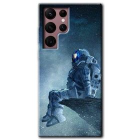 Samsung Galaxy S22 Ultra Kılıf HD - Astronot Yalnızlığı Desen Baskılı Arka Kapak