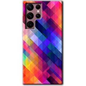 Samsung Galaxy S22 Ultra Multi Oblique Baskılı Uyumlu Silikon Kılıf