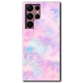 Samsung Galaxy S22 Ultra Pembe Duman Baskılı Uyumlu Silikon Kılıf