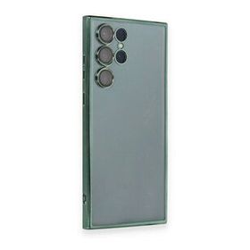 Samsung Galaxy S22 Ultra Razer Lensli Silikon - Yeşil Cep Telefonu Kılıfı