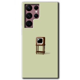 Samsung Galaxy S22 Ultra Retro TV Baskılı Uyumlu Silikon Kılıf