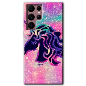 Samsung Galaxy S22 Ultra Unicorn Kristal Baskılı Uyumlu Silikon Kılıf