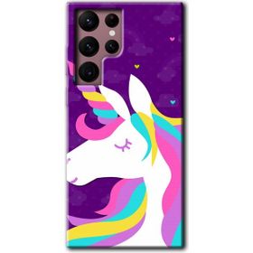 Samsung Galaxy S22 Ultra Unicorn Sleep Baskılı Uyumlu Silikon Kılıf