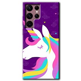 Samsung Galaxy S22 Ultra Unicorn Sleep Baskılı Uyumlu Silikon Kılıf