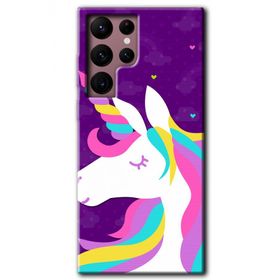 Samsung Galaxy S22 Ultra Unicorn Sleep Baskılı Uyumlu Silikon Kılıf