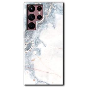 Samsung Galaxy S22 Ultra White Marble Baskılı Uyumlu Silikon Kılıf