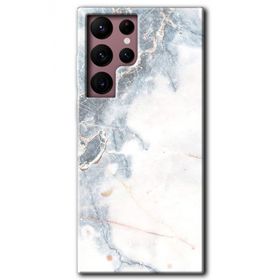 Samsung Galaxy S22 Ultra White Marble Baskılı Uyumlu Silikon Kılıf