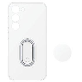 Samsung Galaxy S23 Standlı Halkalı Şeffaf Telefon Kılıfı