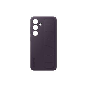 Samsung Galaxy S24+ Kordonlu Standlı Koyu Eflatun Silikon Kılıf