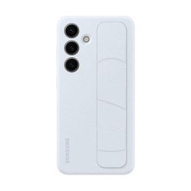 Samsung Galaxy S24 Kordonlu & Standlı Silikon Buz Mavisi Kılıf