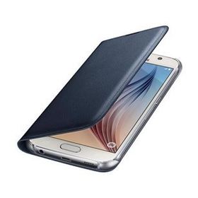 Samsung Galaxy S6 EF-WG920PBEGWW Siyah Flip Wallet Deri Görünümlü Orjinal Cep Telefonu Kılıfı