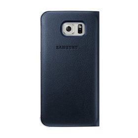 Samsung Galaxy S6 EF-WG920PBEGWW Siyah Flip Wallet Deri Görünümlü Orjinal Cep Telefonu Kılıfı