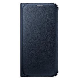 Samsung Galaxy S6 EF-WG920PBEGWW Siyah Flip Wallet Deri Görünümlü Orjinal Cep Telefonu Kılıfı