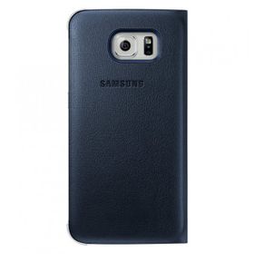 Samsung Galaxy S6 EF-WG920PBEGWW Siyah Flip Wallet Deri Görünümlü Orjinal Cep Telefonu Kılıfı