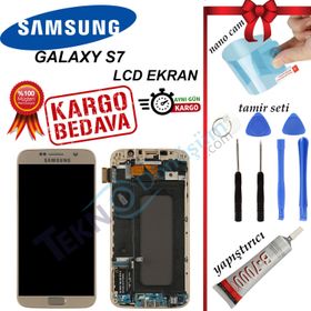 Samsung Galaxy S7 G930 Dokunmatik Gold Oled Lcd Ekran