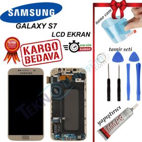 Samsung Galaxy S7 G930 Dokunmatik Gold Oled Lcd Ekran