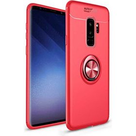 Samsung Galaxy S9 Plus Ravel Yüzüklü Standlı Kapak Uyumlu Silikon Kılıf