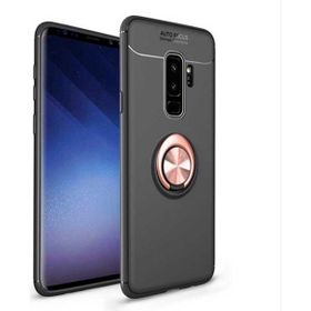 Samsung Galaxy S9 Plus Ravel Yüzüklü Standlı Kapak Uyumlu Silikon Kılıf