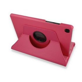 Samsung Galaxy T500 Tab A7 10.4 360 Pembe Tablet Deri Kılıf