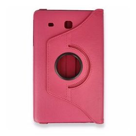 Samsung Galaxy T560 Tab E 9.7 Pembe 360 Tablet Deri Kılıf