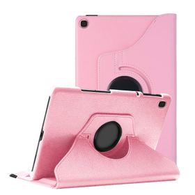 Samsung Galaxy Tab A 10.1 2019 SM-T510 T517 Pembe Kılıf 360 Derece Dönerli Yatay Dikey Standlı