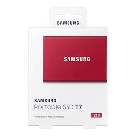 Samsung MU-PC2T0R Kırmızı T7 2TB USB 3.2 Gen 2 10 Gbps Type-C Taşınabilir Powerbank