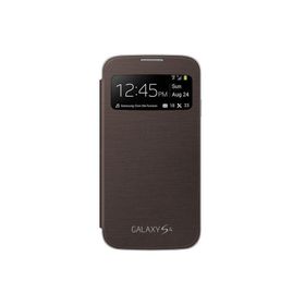 Samsung Orijinal EF-CI950BAEGWW Flip Cover Galaxy S4 İle Uyumlu Kahverengi Telefon Kılıfı