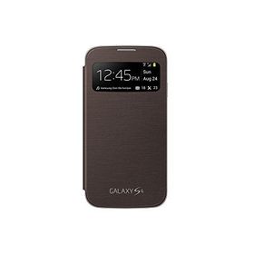 Samsung Orijinal EF-CI950BAEGWW Flip Cover Galaxy S4 İle Uyumlu Kahverengi Telefon Kılıfı