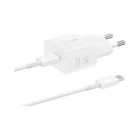 Samsung Uyumlu EP-T2510 25 W Type-C Beyaz Süper Hızlı Şarj Seti