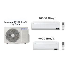 Samsung WindFree Multi 17100 BTU 1 Dış + 2 İç Ünite 9+18 Duvar Tipi Klima
