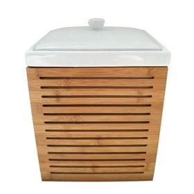 Samui Bambu Seramik Banyo Aksesuarı Çöp Kovası