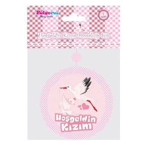 Samur 3 Adet Hoşgeldin Kızım Yazılı Baby Shower Partisi Asmalı İp Süs