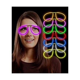 Samur 6 Adet Karanlıkta Parlayan Fosforlu Glow Stick Gözlük Fosforlu Renkli Gözlük