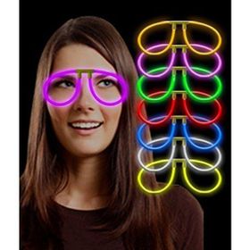 Samur 6 Adet Karanlıkta Parlayan Fosforlu Glow Stick Gözlük Fosforlu Renkli Gözlük