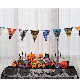 Samur 8'li 3 m Halloween Flama Bayrak Banner Cadılar Bayramı Süs
